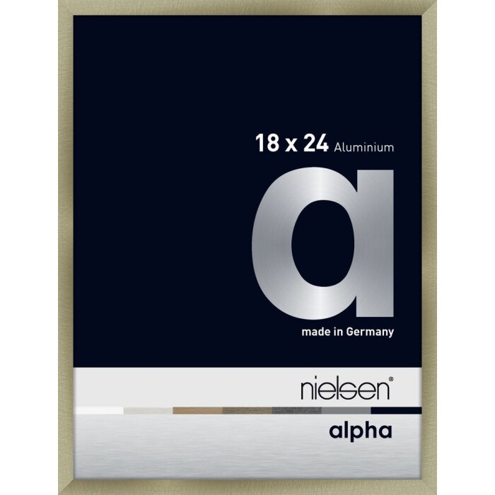 Cornice Nielsen in alluminio Alpha 18x24 cm in acciaio inox spazzolato