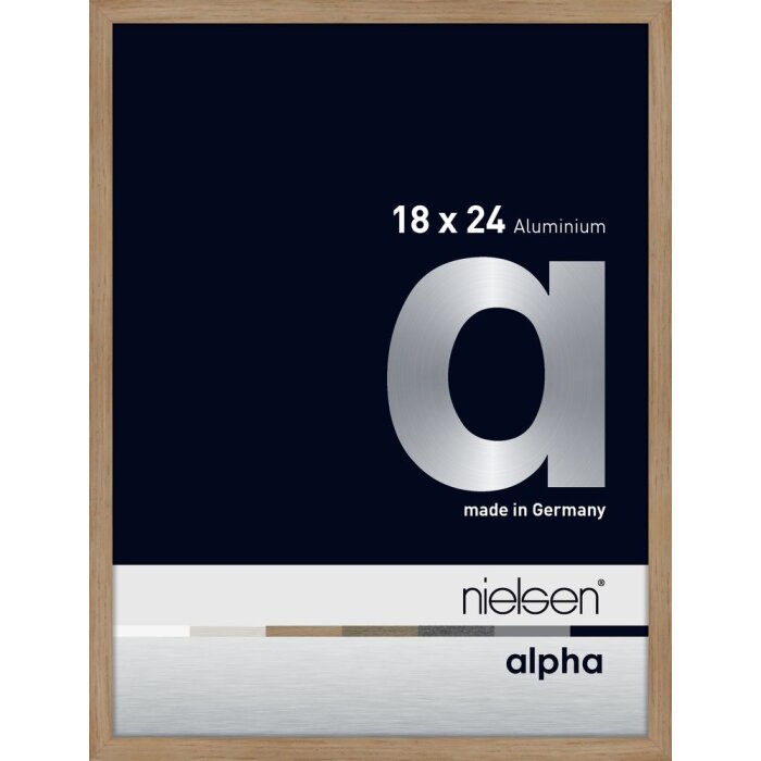 Cornice Nielsen in alluminio Alpha 18x24 cm rovere