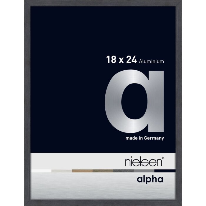 Cornice Nielsen in alluminio Alpha 18x24 cm grigio