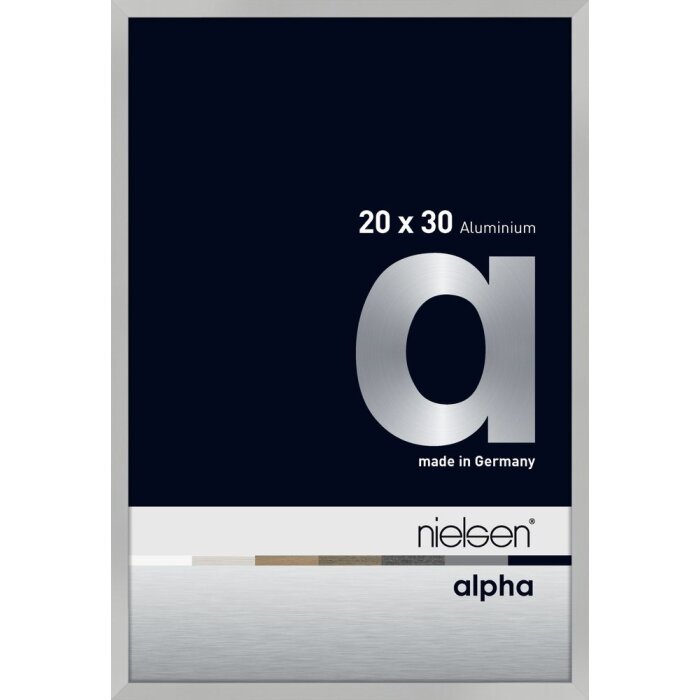 Cornice Nielsen in alluminio Alpha 20x30 cm argento opaco
