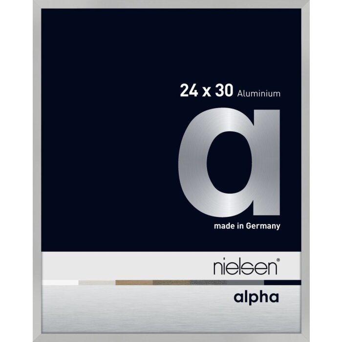 Cornice Nielsen in alluminio Alpha 24x30 cm argento opaco
