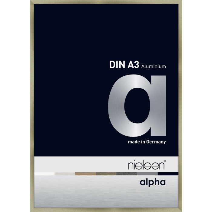 Cornice Nielsen in alluminio Alpha 29,7x42 cm in acciaio inox spazzolato
