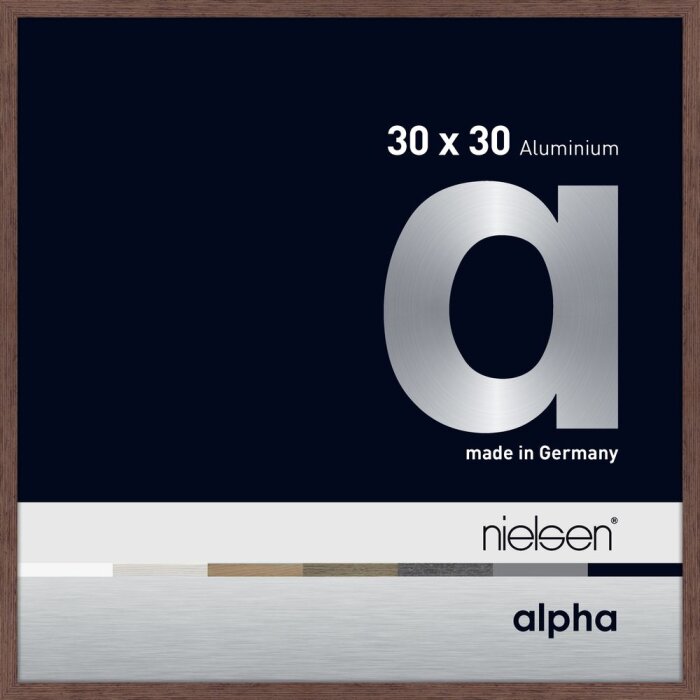 Nielsen Cornice in alluminio Alpha 30x30 cm wengé light