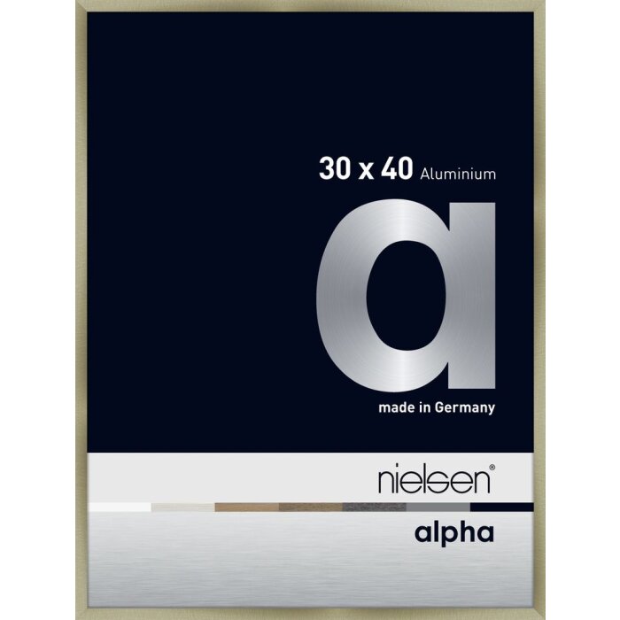 Cornice Nielsen in alluminio Alpha 30x40 cm in acciaio inox spazzolato