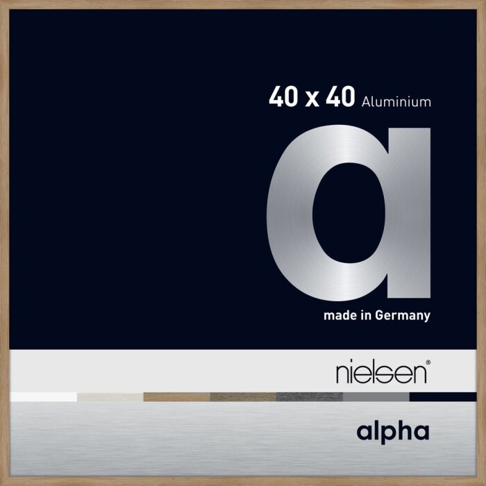 Cornice Nielsen in alluminio Alpha 40x40 cm rovere