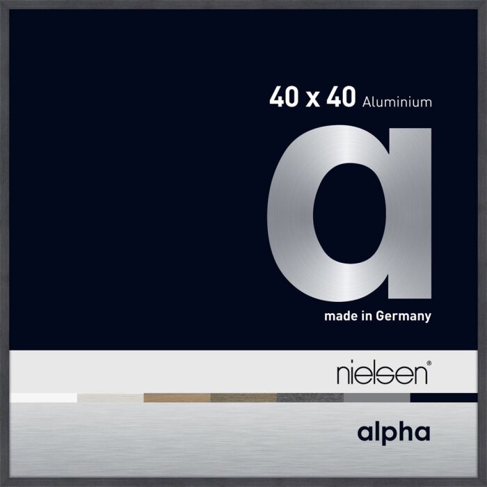 Cornice Nielsen in alluminio Alpha 40x40 cm Grigio