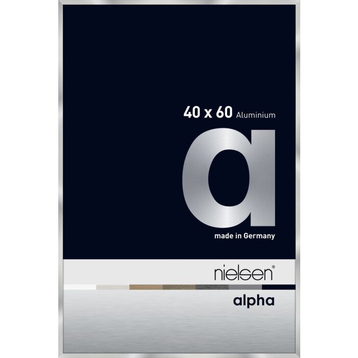 Cornice Nielsen in alluminio Alpha 40x60 cm argento