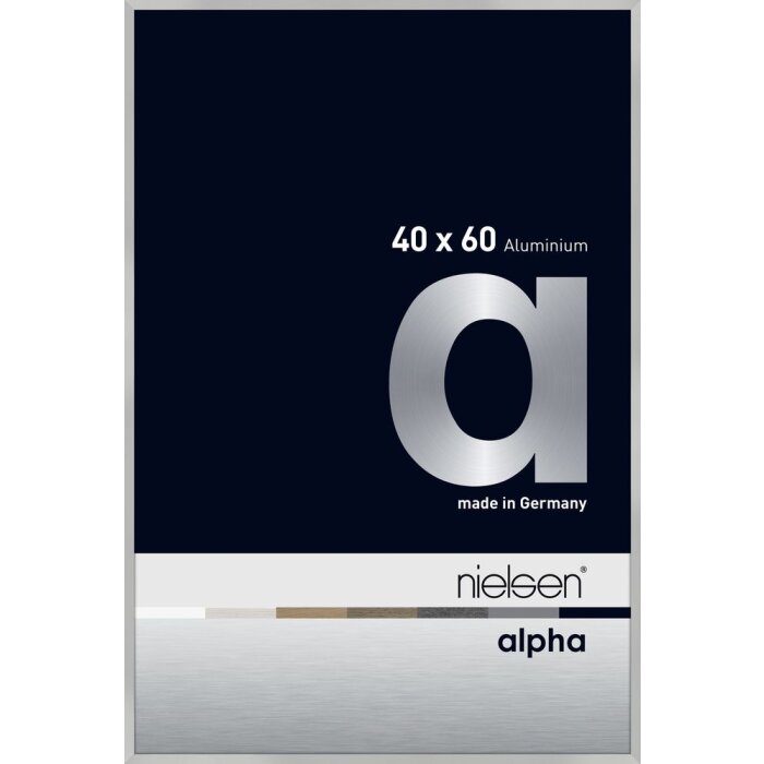 Cornice Nielsen in alluminio Alpha 40x60 cm argento opaco