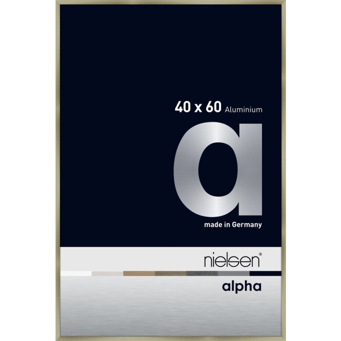 Cornice Nielsen in alluminio Alpha 40x60 cm in acciaio inox spazzolato