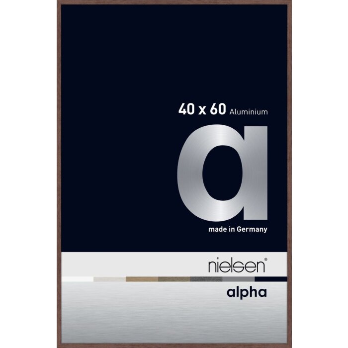Nielsen Cornice in alluminio Alpha 40x60 cm wengé light