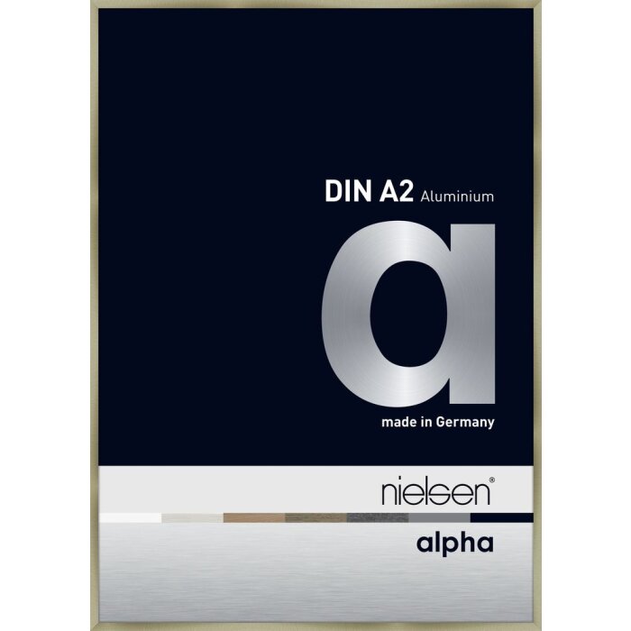 Cornice Nielsen in alluminio Alpha 42x59,4 cm in acciaio inox spazzolato