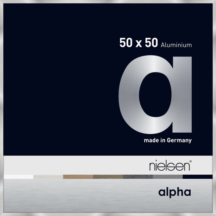 Cornice Nielsen in alluminio Alpha 50x50 cm argento