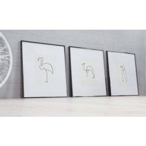 Nielsen Cornice in alluminio Alpha 50x60 cm rovere bianco