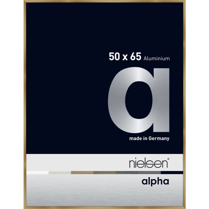 Cornice Nielsen in alluminio Alpha 50x65 cm ambra spazzolato