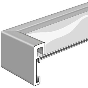 Cornice Nielsen in alluminio Alpha 59,4x84,1 cm anodizzato nero lucido