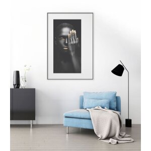 Cornice Nielsen in alluminio Alpha 59,4x84,1 cm anodizzato nero lucido