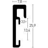 Cornice Nielsen in alluminio Alpha 59,4x84,1 cm anodizzato nero lucido