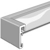 Cornice Nielsen in alluminio Alpha 59,4x84,1 cm anodizzato nero lucido