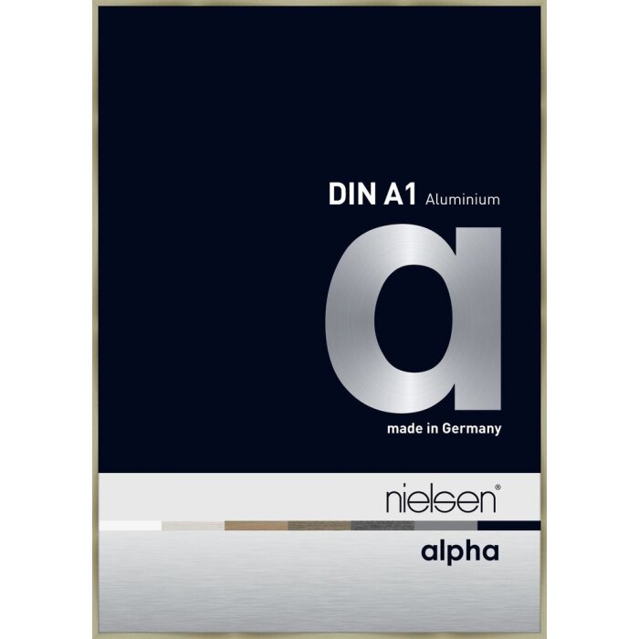 Cornice Nielsen in alluminio Alpha 59,4x84,1 cm in acciaio inox spazzolato