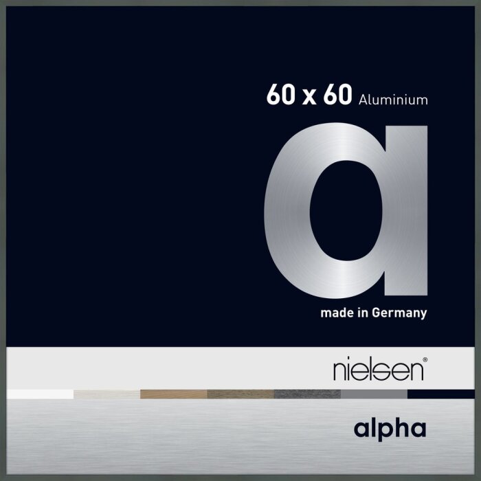 Cornice Nielsen in alluminio Alpha 60x60 cm platino