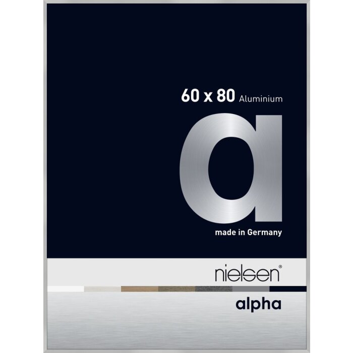 Cornice Nielsen in alluminio Alpha 60x80 cm argento opaco