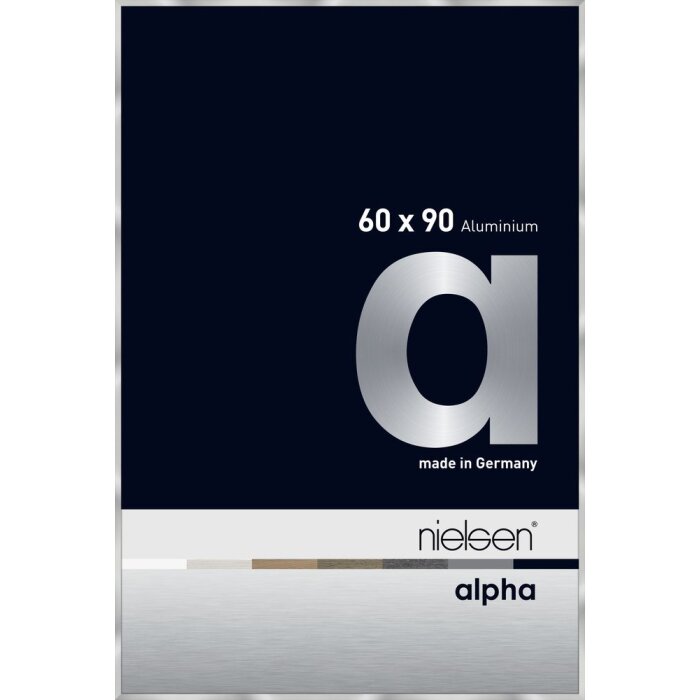 Cornice Nielsen in alluminio Alpha 60x90 cm argento