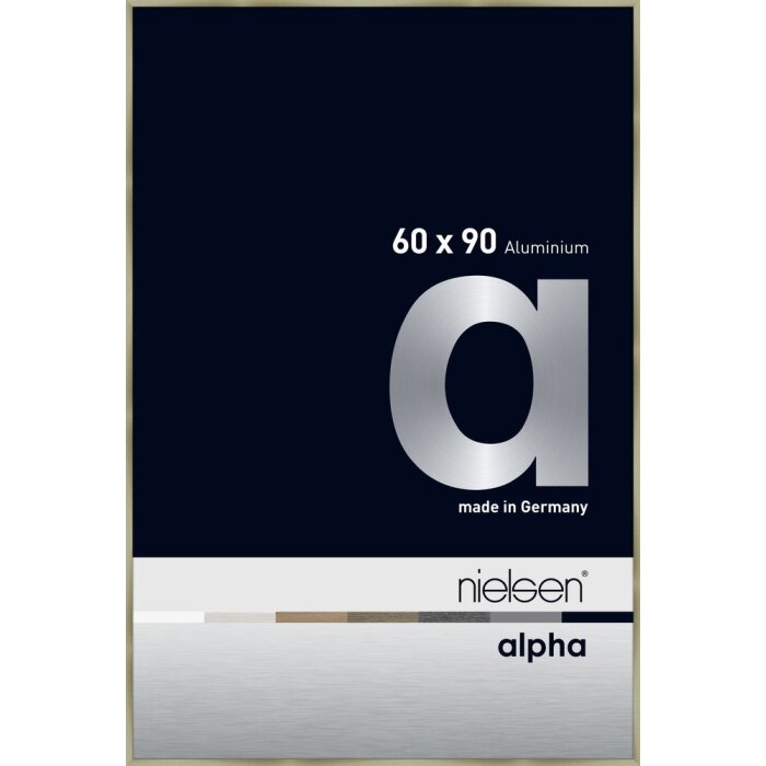 Cornice Nielsen in alluminio Alpha 60x90 cm in acciaio inox spazzolato