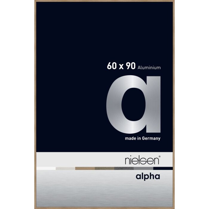 Cornice Nielsen in alluminio Alpha 60x90 cm rovere