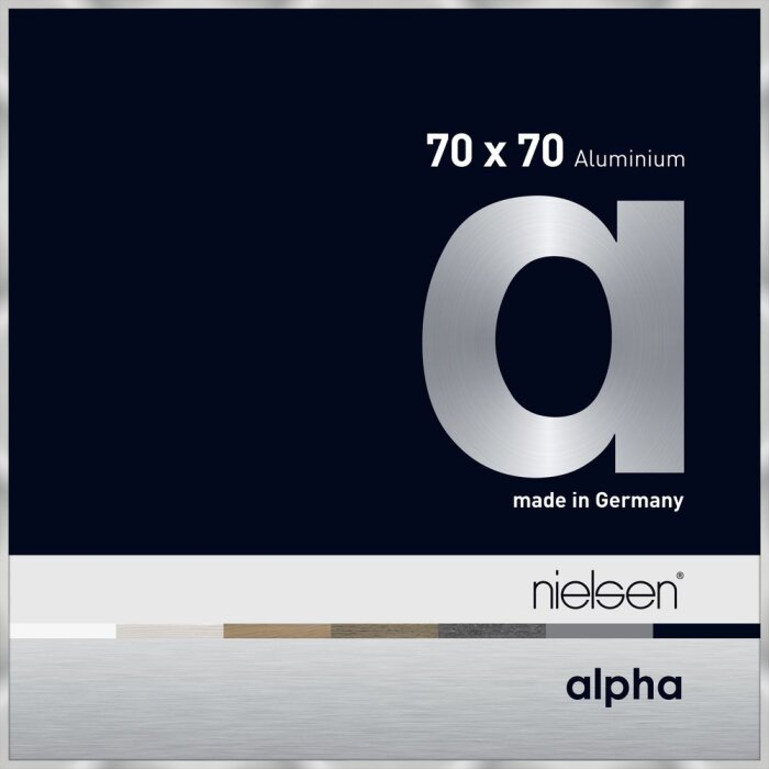 Cornice Nielsen in alluminio Alpha 70x70 cm argento