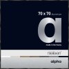Cornice Nielsen in alluminio Alpha 70x70 cm anodizzato nero lucido