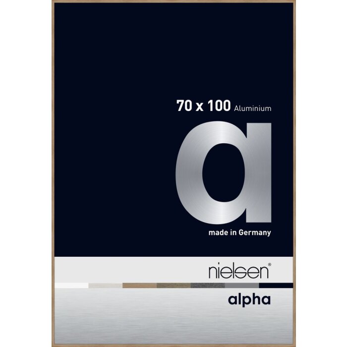 Cornice Nielsen in alluminio Alpha 70x100 cm rovere