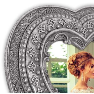 Portafoto Roche Heart 8x8 cm argento