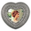 Portafoto Roche Heart 8x8 cm argento