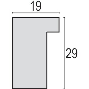 Cornice Niki 20x20 cm nero