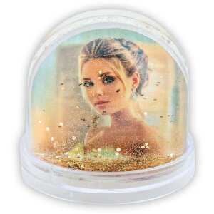 ZEP PG554 Palla glitterata oro 6,5x6,2 cm