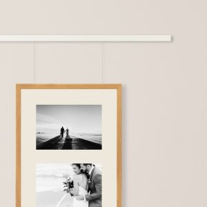 Set di binari per galleria in alluminio, 1 m, bianco