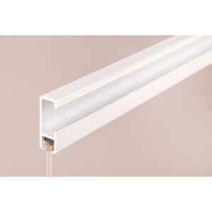 Set di binari per galleria in alluminio, 1 m, bianco