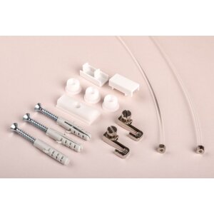 Set di binari per galleria in alluminio, 1 m, bianco