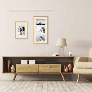 Set di binari per galleria in alluminio, 1 m, bianco