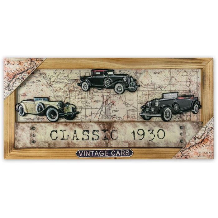 Cartello di latta OLD MOBILE 66x32x2 cm