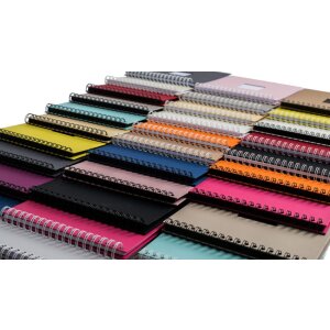 HNFD Album a spirale Khari 50 pagine bianche o nere 24x25 cm