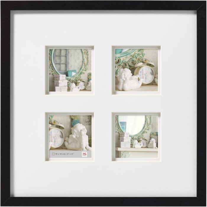 Walther Stockholm 3D Cornice in legno Galleria 4 Foto 10x10 cm nero