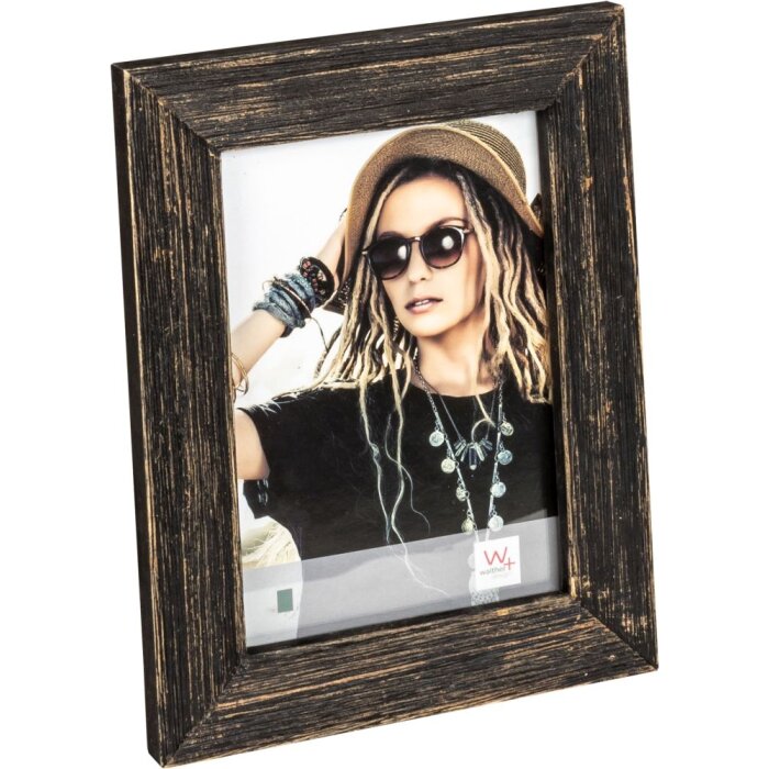 Portafoto in legno Lou 15x20 cm nero