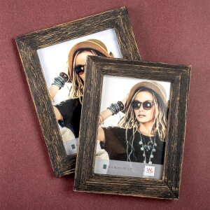 Portafoto in legno Lou 15x20 cm nero