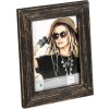 Portafoto in legno Lou 15x20 cm nero