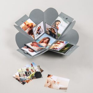 Walther Foto Scatola regalo Esplosione a sorpresa Grigio