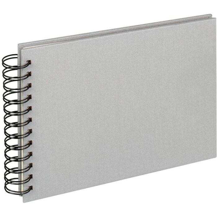 Album a spirale panno grigio 23x17 cm