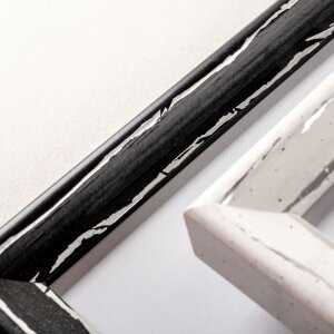 Cornice in legno Metropolis 10x15 cm nero-argento