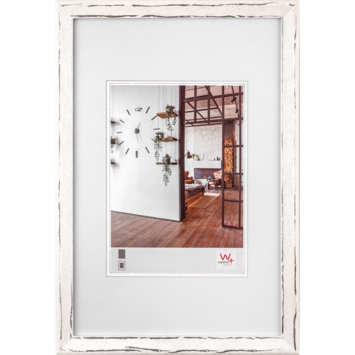 Cornice in legno Metropolis 30x40 cm bianco-argento