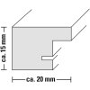 Cornice in plastica Paris 20x30 cm bianco